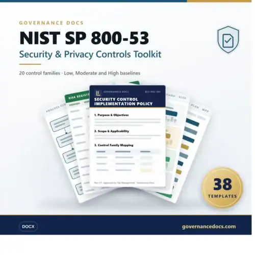NIST SP 800-53 security and privacy controls toolkit for governance and compliance.