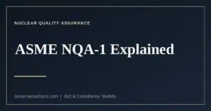 ASME NQA-1 nuclear quality assurance requirements