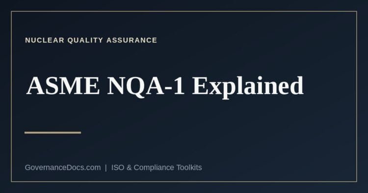 ASME NQA-1 nuclear quality assurance requirements