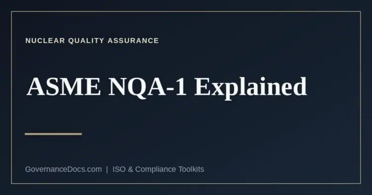 ASME NQA-1 nuclear quality assurance requirements