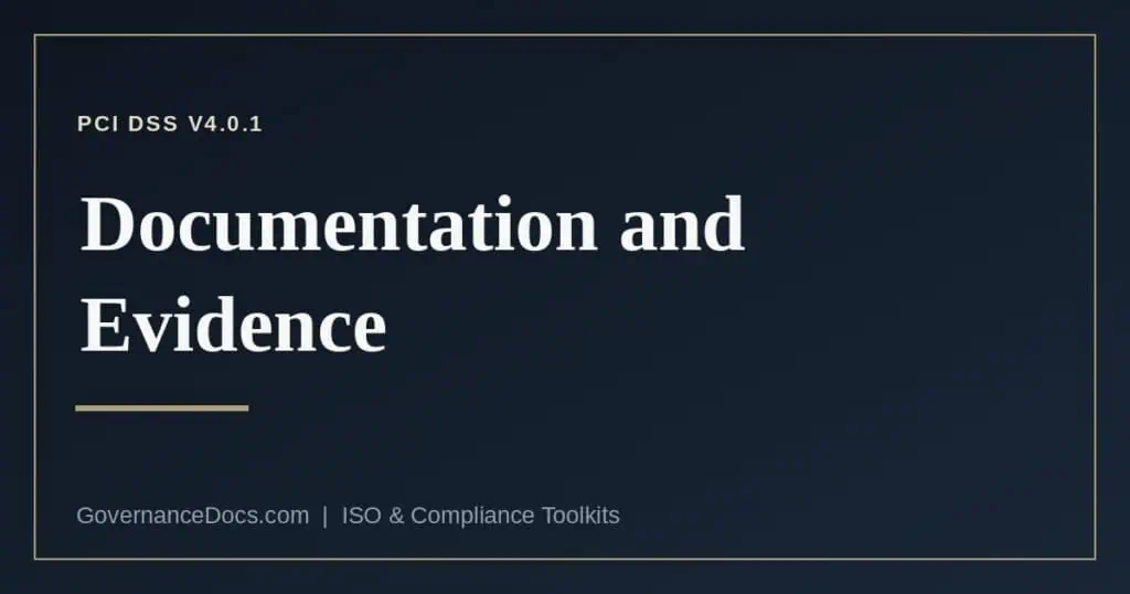 PCI DSS documentation and evidence checklist for v4.0.1 assessments