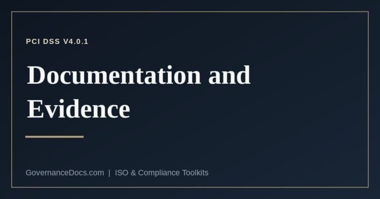 PCI DSS documentation and evidence checklist for v4.0.1 assessments