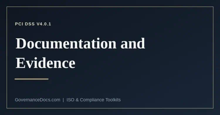 PCI DSS documentation and evidence checklist for v4.0.1 assessments