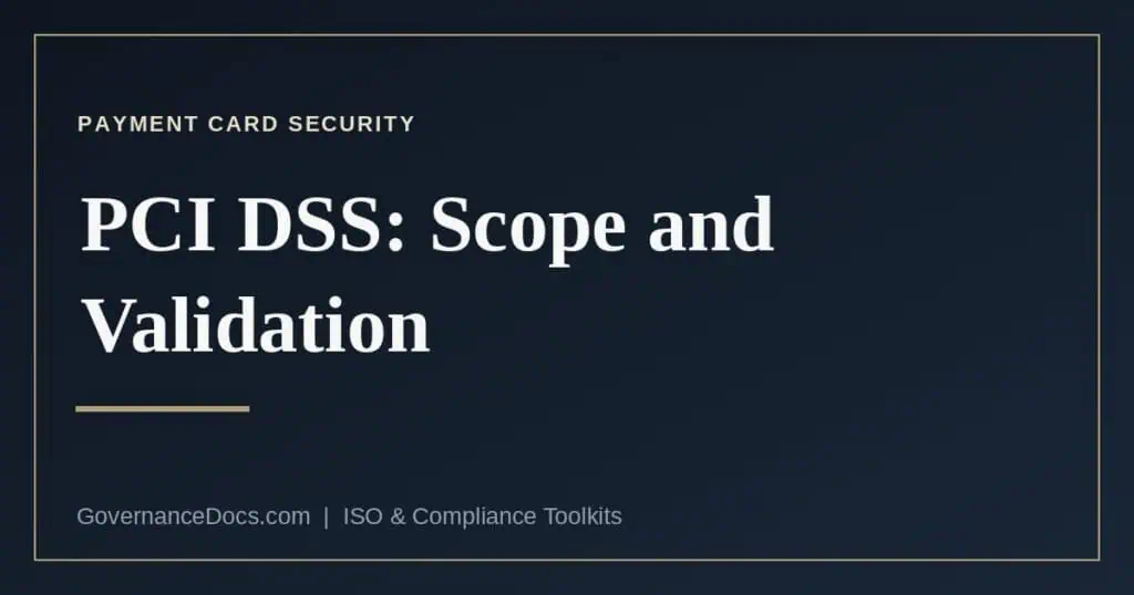 PCI DSS validation, scope and the assessor roles