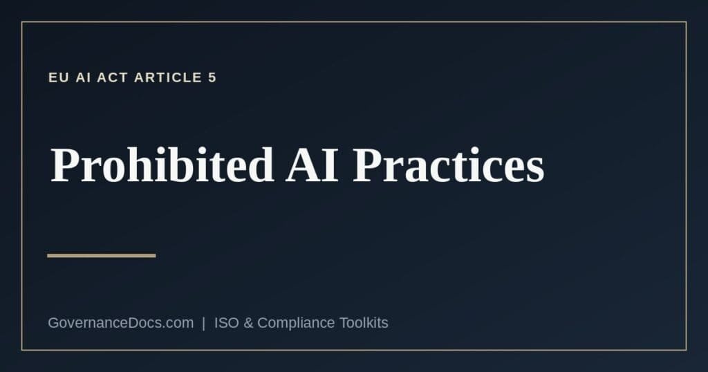 The eight prohibited AI practices under EU AI Act Article 5