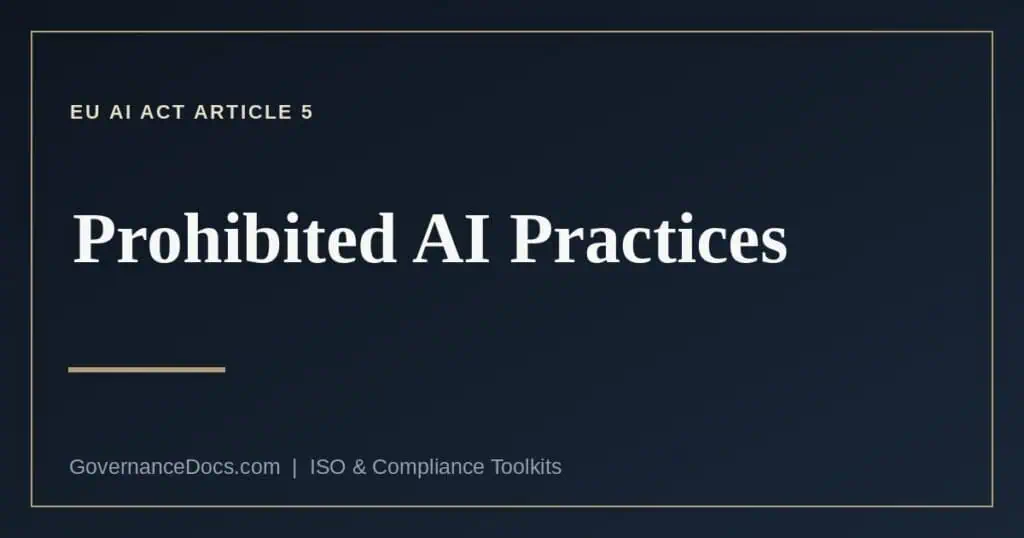 The eight prohibited AI practices under EU AI Act Article 5