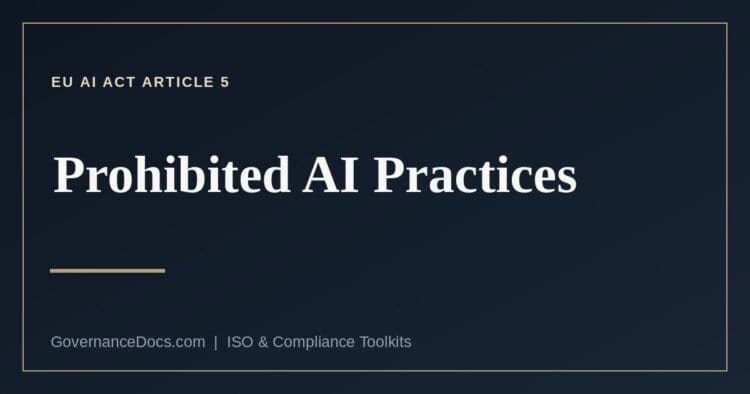 The eight prohibited AI practices under EU AI Act Article 5