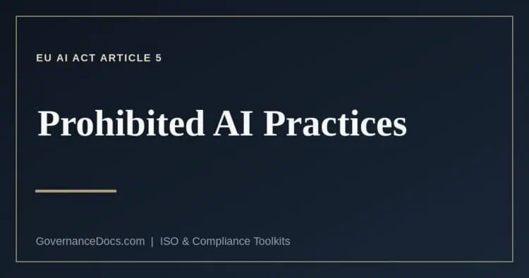 The eight prohibited AI practices under EU AI Act Article 5