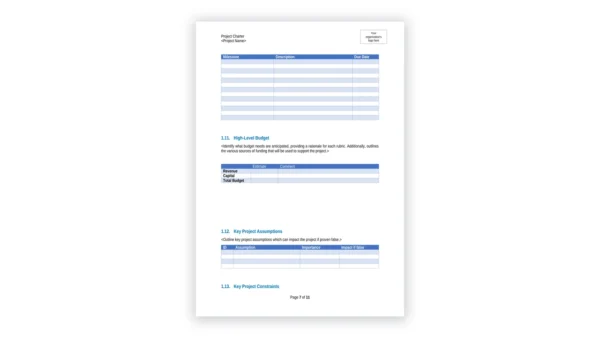 Project Management toolkit sample: Project Starter Kit - Project Charter