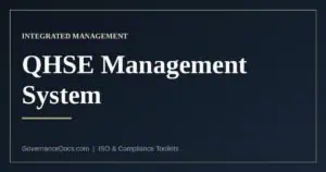 QHSE management system combining ISO 9001, ISO 45001, ISO 14001 and ISO 22000