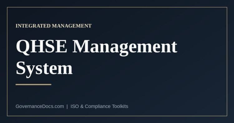QHSE management system combining ISO 9001, ISO 45001, ISO 14001 and ISO 22000