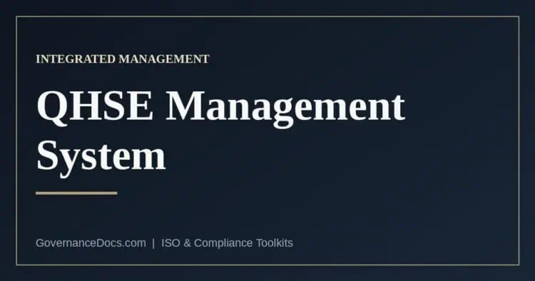 QHSE management system combining ISO 9001, ISO 45001, ISO 14001 and ISO 22000