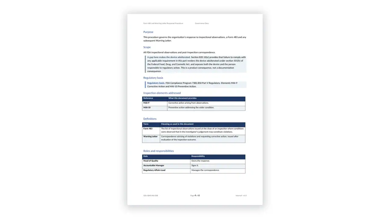 Sample governance document from Governance Docs website for organizational compliance.