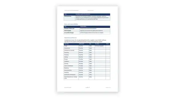 Governance Docs table with roles and responsibilities.