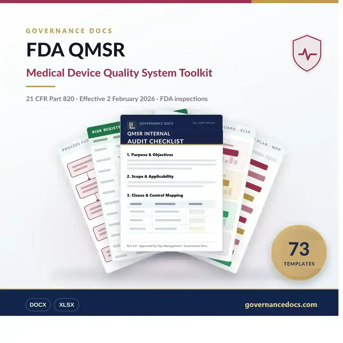 Medical Device Quality System Toolkit for FDA QMSR compliance.