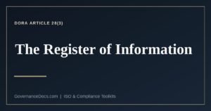 What DORA Article 28(3) requires in the register of information