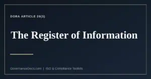 What DORA Article 28(3) requires in the register of information