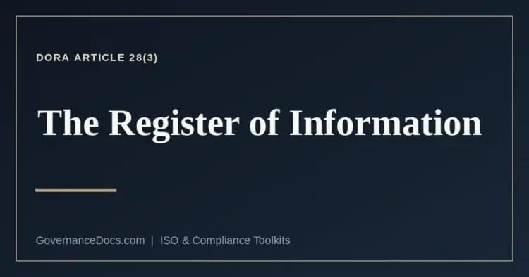What DORA Article 28(3) requires in the register of information