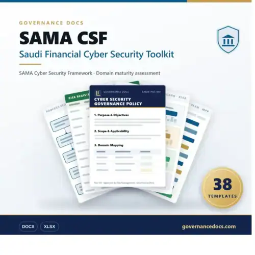 Cybersecurity framework for Saudi financial sector by Governance Docs.