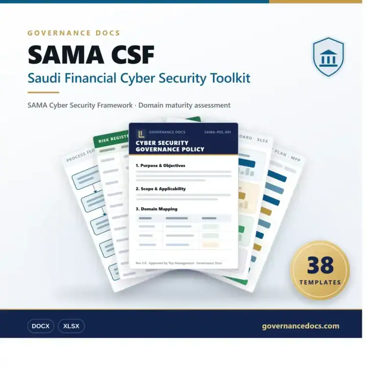 Cybersecurity framework for Saudi financial sector by Governance Docs.