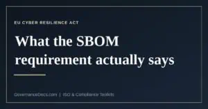 The four places the Cyber Resilience Act requires an SBOM