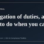 The three levels at which segregation of duties has to be established
