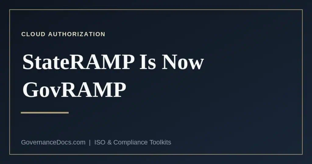 StateRAMP, now GovRAMP — cloud security verification for government