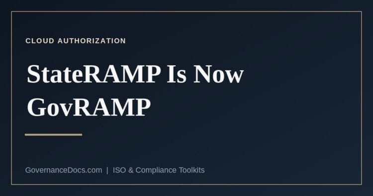 StateRAMP, now GovRAMP — cloud security verification for government