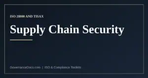 Supply chain security compared: ISO 28000 for goods and TISAX for automotive information security