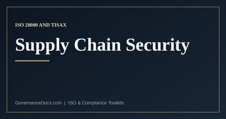 Supply chain security compared: ISO 28000 for goods and TISAX for automotive information security