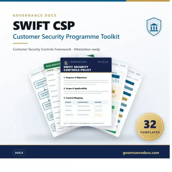 Customer Security Programme Toolkit for governance and security controls.