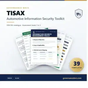 Automotive information security toolkit by Governance Docs for TISAX compliance.