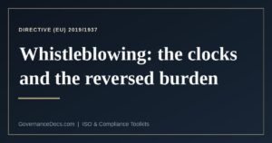 What Directive (EU) 2019/1937 requires of a whistleblowing policy