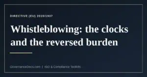 What Directive (EU) 2019/1937 requires of a whistleblowing policy