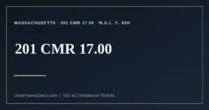 201 CMR 17.00 explained