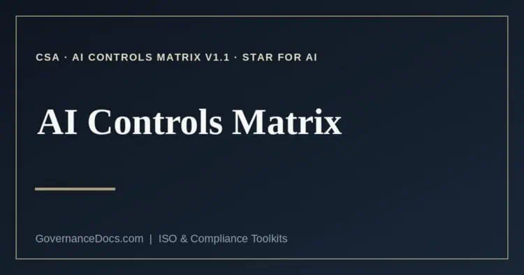 AI Controls Matrix explained