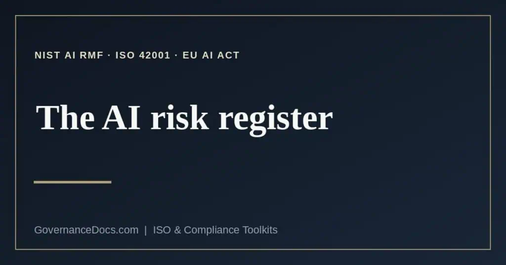 AI risk register explained