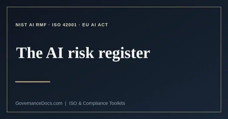 AI risk register explained