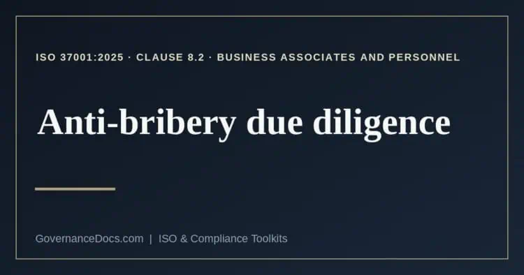 anti-bribery due diligence explained