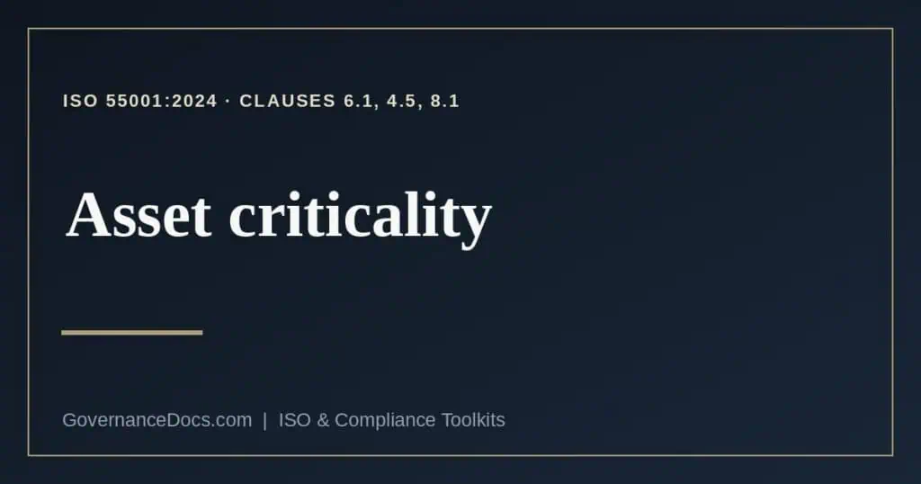 asset criticality explained