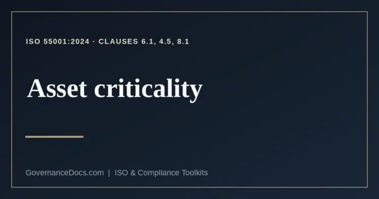 asset criticality explained