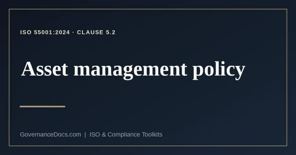 asset management policy explained