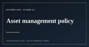 asset management policy explained