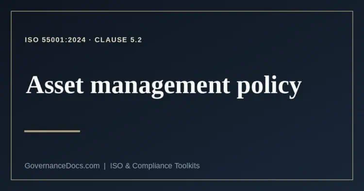 asset management policy explained