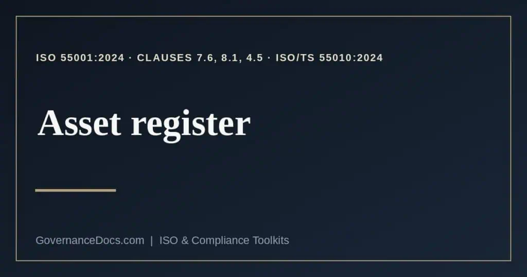 asset register explained