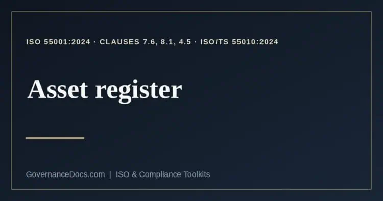 asset register explained