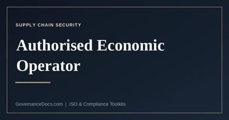 Authorised Economic Operator status explained