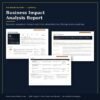 Sample business impact analysis report with recovery sequence and dependencies.