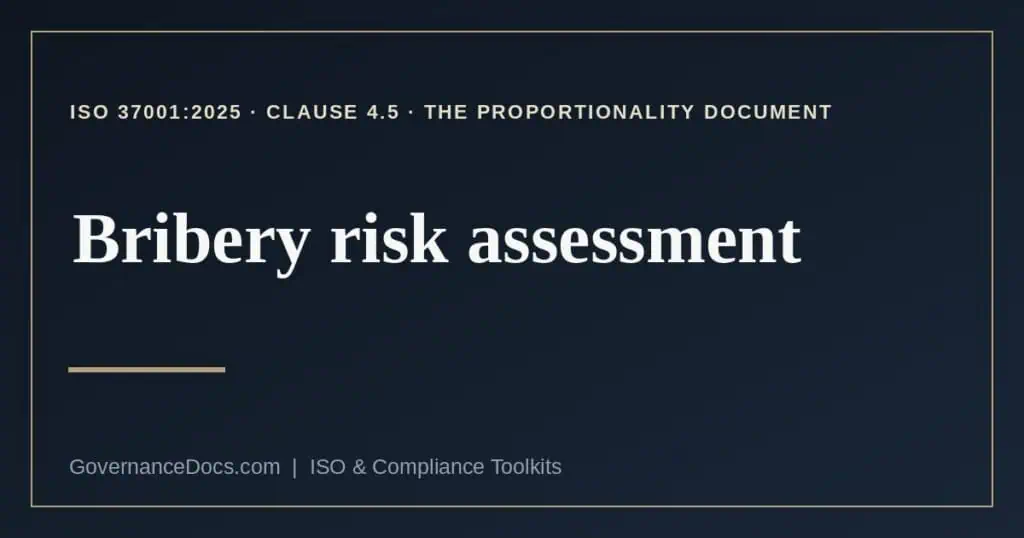 bribery risk assessment explained