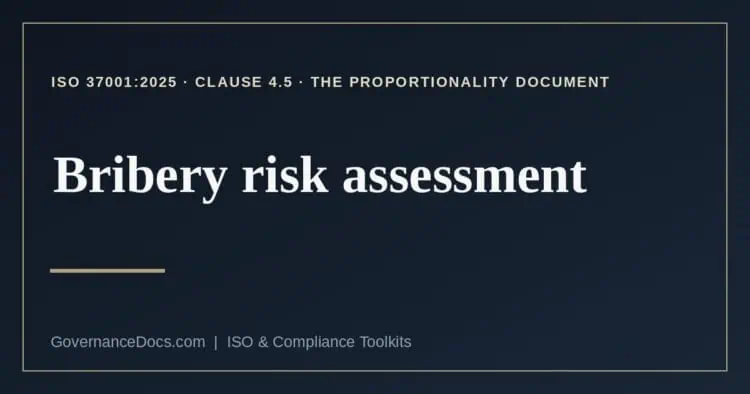 bribery risk assessment explained